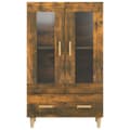 Miniatyrbilde 4 av 9: vidaXL Highboard røkt eik 70x31x115 cm konstruert tre