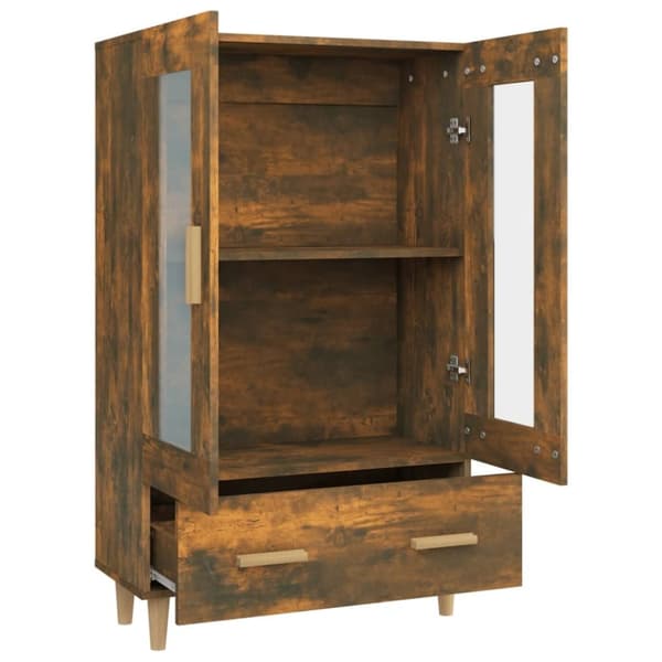 vidaXL Highboard røkt eik 70x31x115 cm konstruert tre