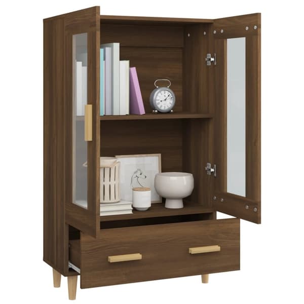 vidaXL Highboard brun eik 70x31x115 cm konstruert tre
