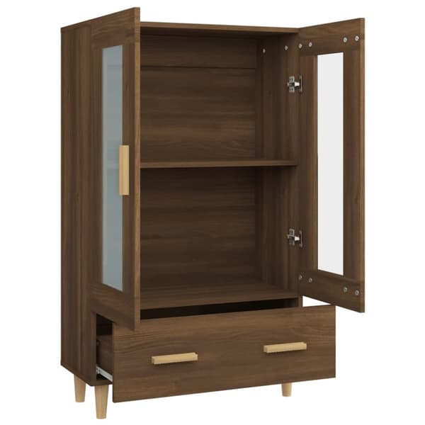vidaXL Highboard brun eik 70x31x115 cm konstruert tre