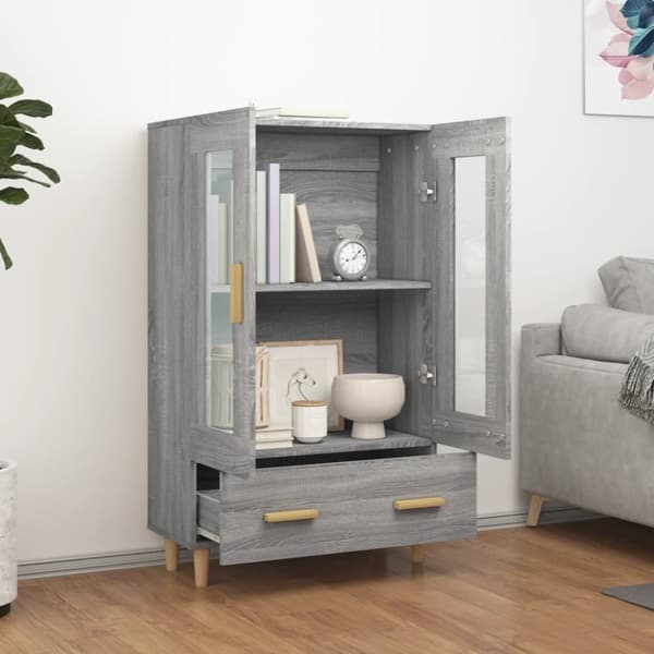 vidaXL Highboard grå sonoma 70x31x115 cm konstruert tre