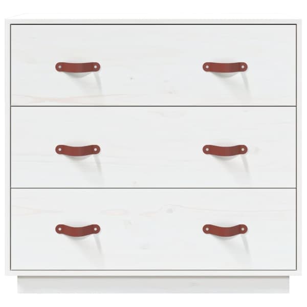 vidaXL Skjenk hvit 80x40x75 cm heltre furu