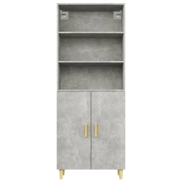 vidaXL Highboard betonggrå konstruert tre