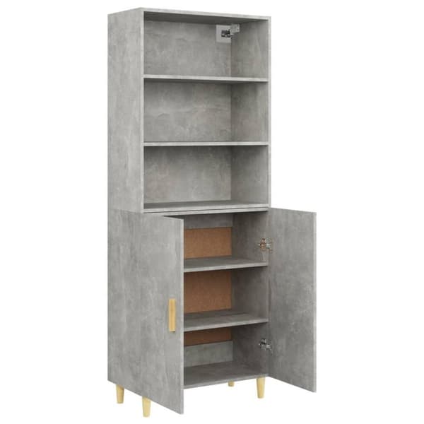 vidaXL Highboard betonggrå konstruert tre