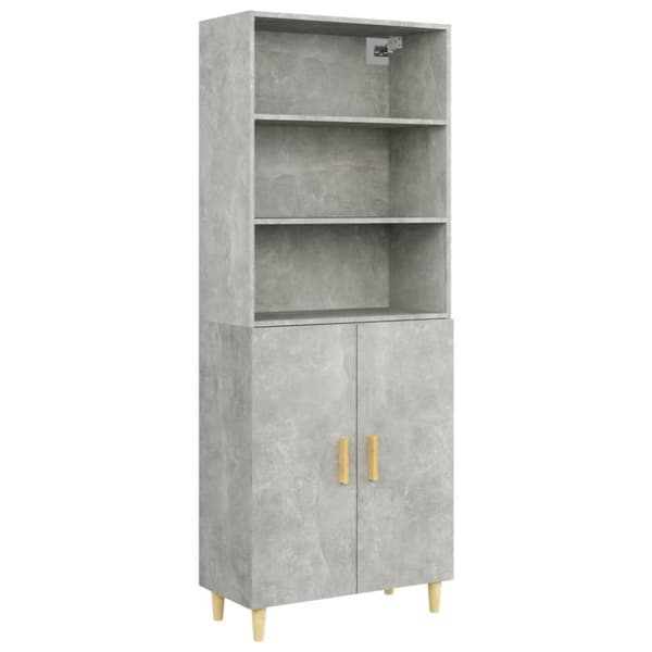 vidaXL Highboard betonggrå konstruert tre