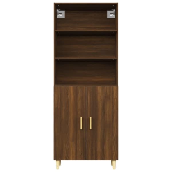 vidaXL Highboard brun eik konstruert tre