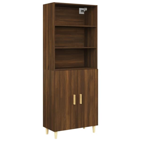vidaXL Highboard brun eik konstruert tre