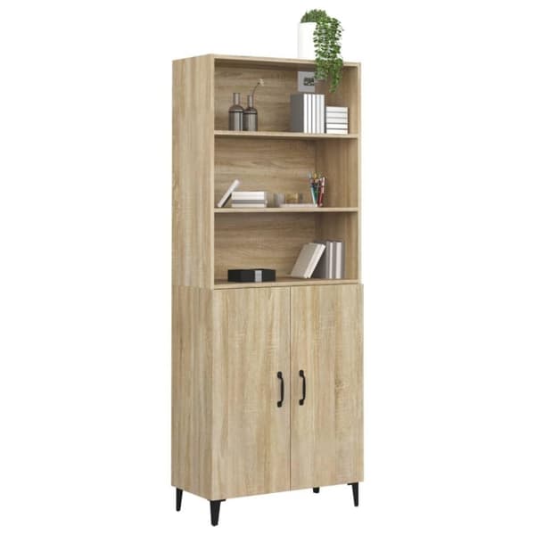 vidaXL Highboard sonoma eik konstruert tre