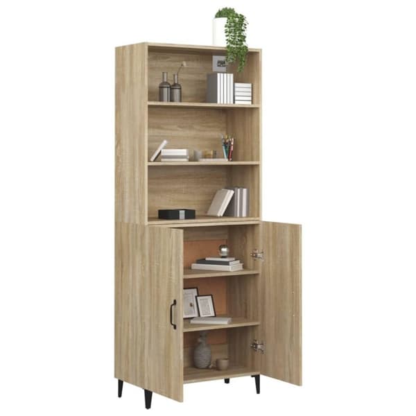 vidaXL Highboard sonoma eik konstruert tre