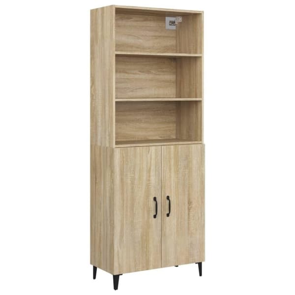 vidaXL Highboard sonoma eik konstruert tre