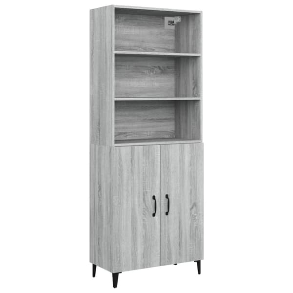 vidaXL Highboard grå sonoma konstruert tre
