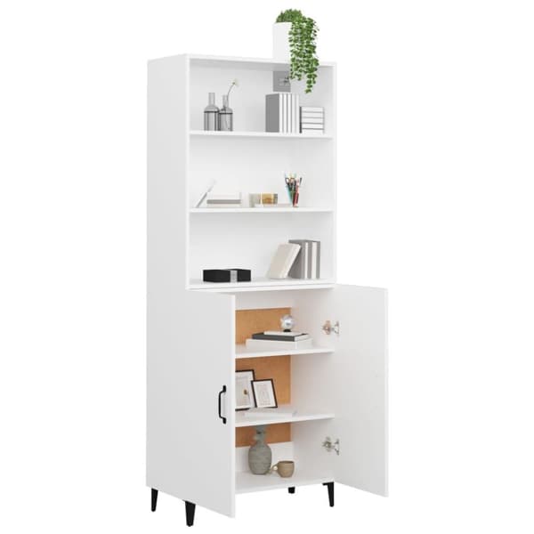 vidaXL Highboard hvit konstruert tre