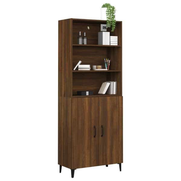 vidaXL Highboard brun eik konstruert tre