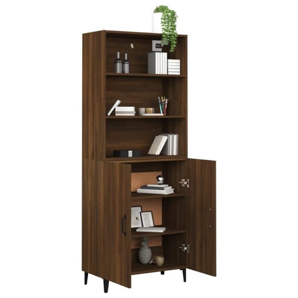 vidaXL Highboard brun eik konstruert tre