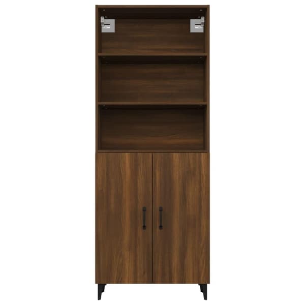 vidaXL Highboard brun eik konstruert tre