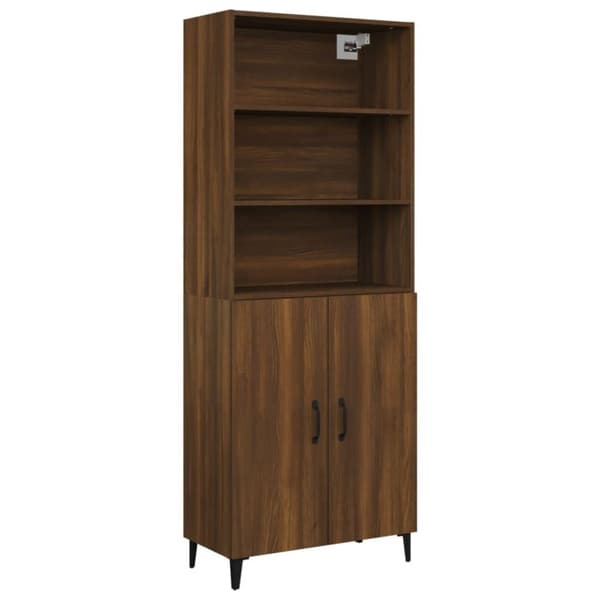 vidaXL Highboard brun eik konstruert tre