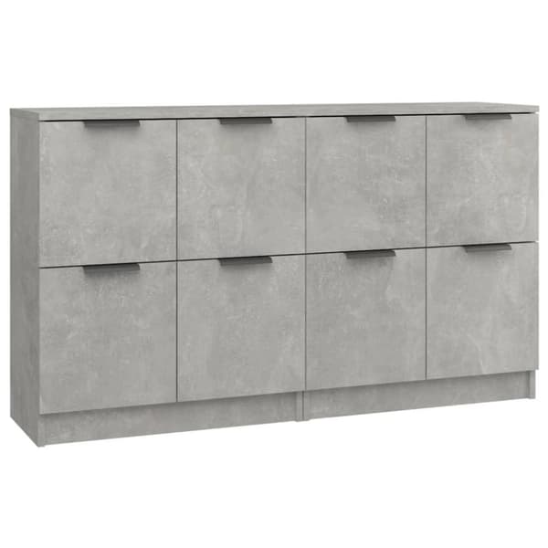vidaXL Skjenker 2 stk betonggrå 60x30x70 cm konstruert tre