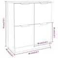 Miniatyrbilde 7 av 9: vidaXL Skjenker 2 stk brun eik 60x30x70 cm konstruert tre