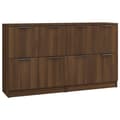 Miniatyrbilde 1 av 9: vidaXL Skjenker 2 stk brun eik 60x30x70 cm konstruert tre