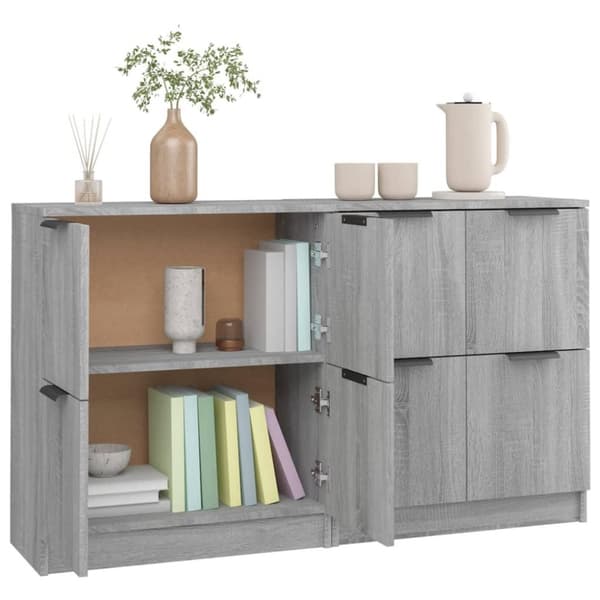 vidaXL Skjenker 2 stk grå sonoma 60x30x70 cm konstruert tre