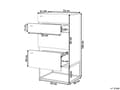 Miniatyrbilde 3 av 10: Kommode Betongeffekt Lyst tre 4-lags Svart Metallunderstell Industriell