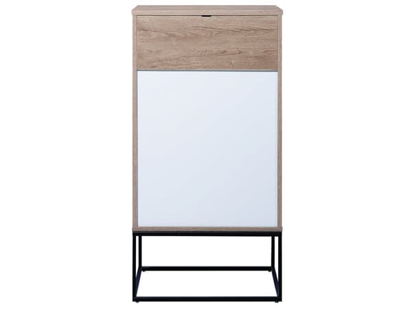Kommode Lyst Tre med 4 skuffer Svart Metallbunn Rustikk Stil Interiør Moderne