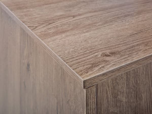 Kommode Lyst Tre med 4 skuffer Svart Metallbunn Rustikk Stil Interiør Moderne