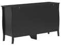 Miniatyrbilde 7 av 10: Kommode Svart Skjenk med 6 Skuffer 75 x 130 cm Stue Soverom Gang Oppbevaring Moderne fransk stil