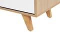 Miniatyrbilde 7 av 8: Skjenk Lyst Tre Hvit Konstruert Treverk Ben Heltre 3 Skuffer 2 Åpne Hyller 2 Skap Minimalistisk Design Kommode Oppbevaring
