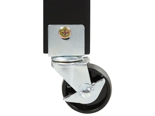 Trillebord Svart Lyst gummitre Metall 58 x 40 x 90 cm 1 skuff 1 skap Servering Oppbevaring Stue Kjøkken