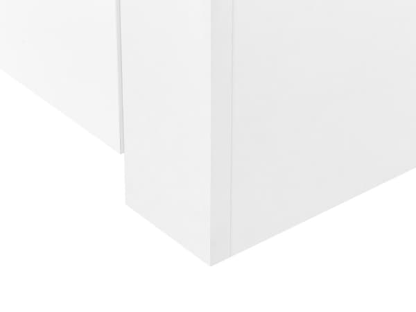 Sidobord med 2 Dörrar Vit MDF Spånskiva 4 Hyllor med LED-ljus Matt Förvaring Byrå