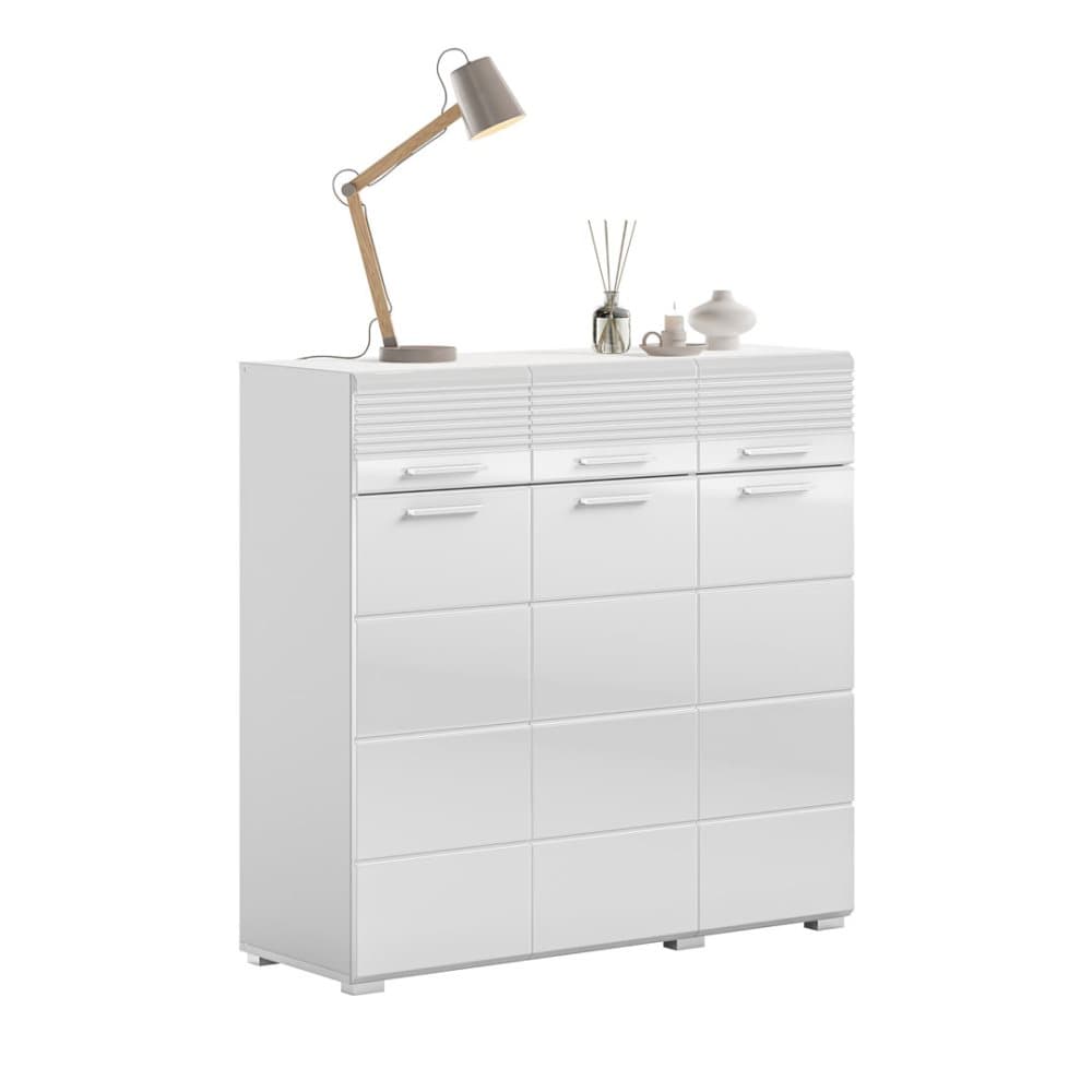 Linus skänk 3 dörrar, 3 lådor vit.