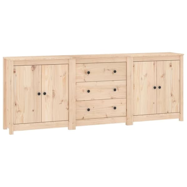 vidaXL Skjenk 210x35x80 cm heltre furu