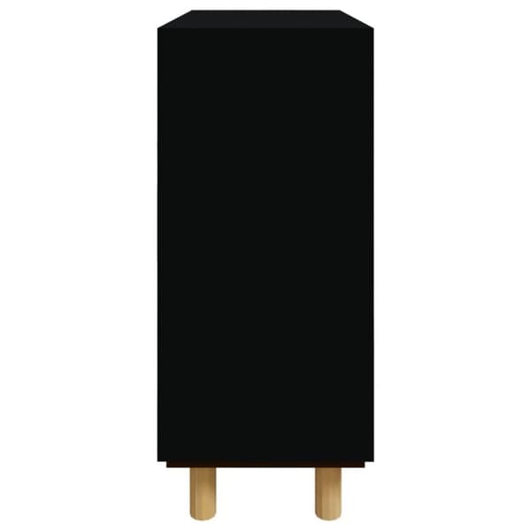 vidaXL Senkki musta 60x30x70 cm täysi mänty ja luonnonrottinki
