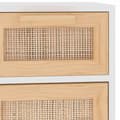 Miniatyrbillede 7 af 9: vidaXL skænk 60x30x75 cm massivt fyrretræ og naturlig rattan hvid