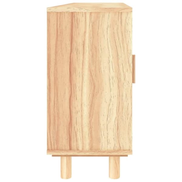 vidaXL Senkki ruskea 105x30x60 cm täysi mänty ja luonnonrottinki