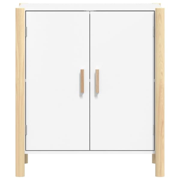 vidaXL skænk 62x38x70 cm konstrueret træ hvid