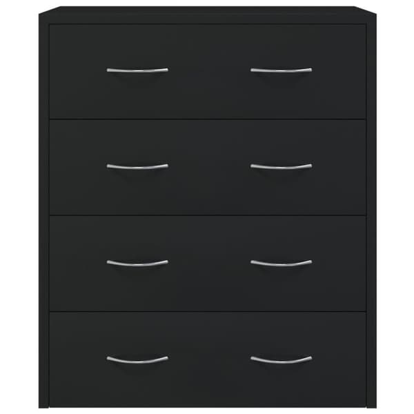 vidaXL Skänk med 4 lådor 60x30,5x71 cm svart
