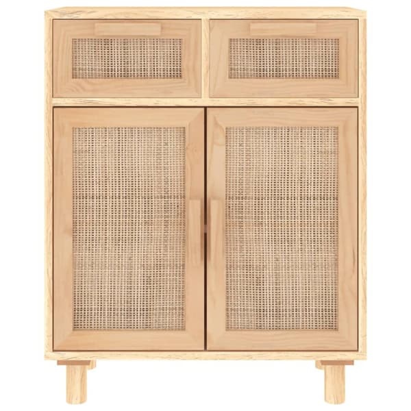 vidaXL Skjenk brun 60x30x75 cm heltre furu og naturrotting