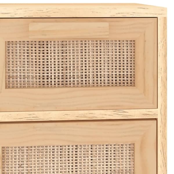vidaXL Skjenk brun 60x30x75 cm heltre furu og naturrotting