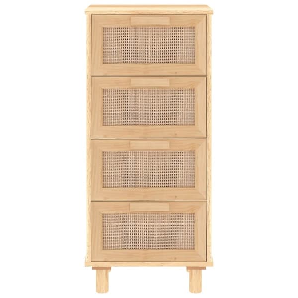 vidaXL Skjenk brun 40x30x90 cm heltre furu og naturrotting