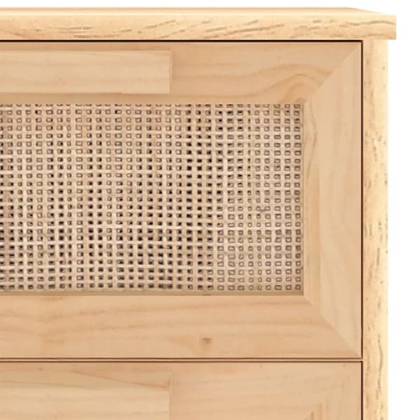 vidaXL Skjenk brun 40x30x90 cm heltre furu og naturrotting