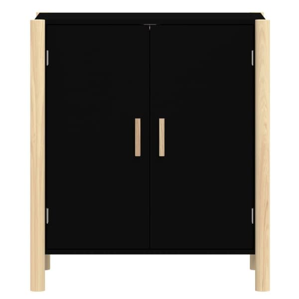 vidaXL Skänk svart 62x38x70 cm konstruerat trä