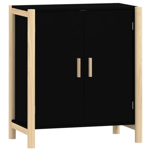 vidaXL Skänk svart 62x38x70 cm konstruerat trä