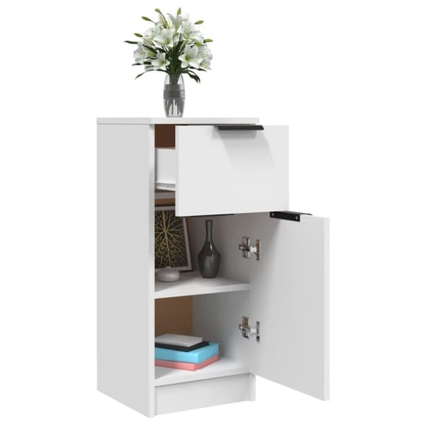 vidaXL skænke 2 stk. 30x30x70 cm konstrueret træ hvid
