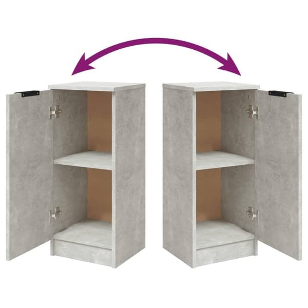 vidaXL Senkit 2 kpl betoninharmaa 30x30x70 cm tekninen puu