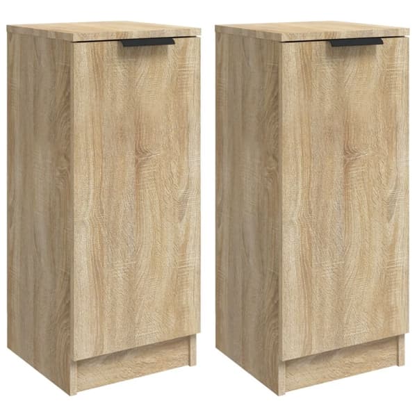 vidaXL skænke 2 stk. 30x30x70 cm konstrueret træ sonoma-eg