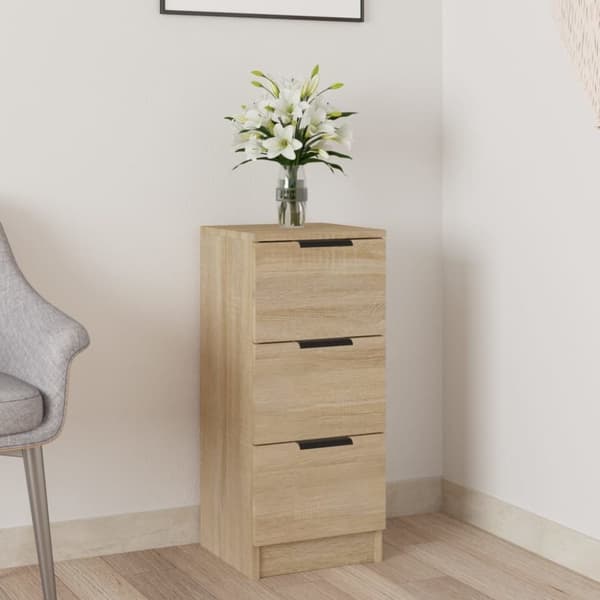 vidaXL skænk 30x30x70 cm konstrueret træ sonoma-eg