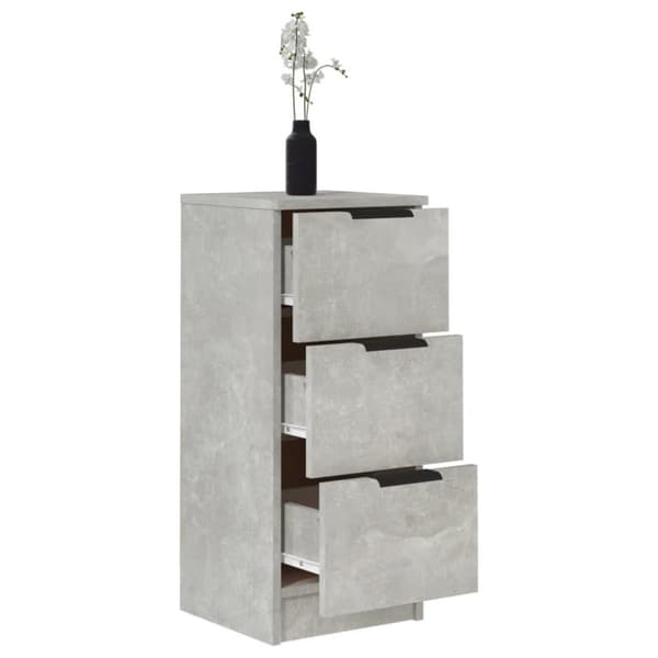 vidaXL Senkit 2 kpl betoninharmaa 30x30x70 cm tekninen puu
