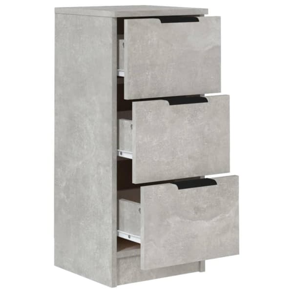 vidaXL Senkit 2 kpl betoninharmaa 30x30x70 cm tekninen puu